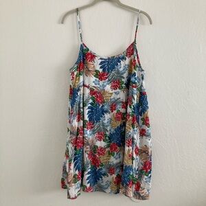 Honolua Wahine Hawaiian Dress Floral Beach Vacation Island Coverup Strappy Large